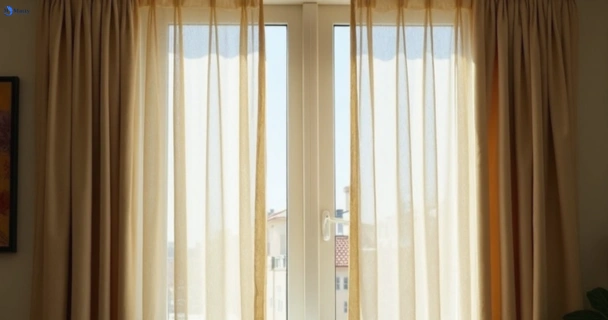Dull dusty drapes in mill-park-vic before professional cleaning